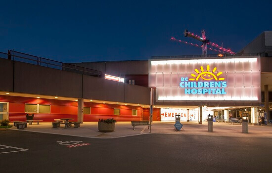 BC Childrens Hospital - New Emergency Wing Access and Patient Parking